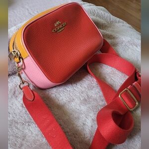 Coach Red and Pink Crossbody Bag New With No Tags
